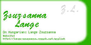 zsuzsanna lange business card